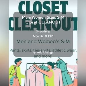 Selling me and my bf’s clothes + some leftover inventory from my boutique.